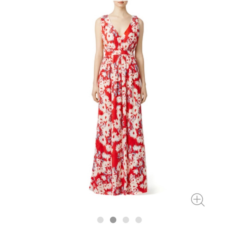 Paper Crown Red Floral Maxi Dress Sz 0